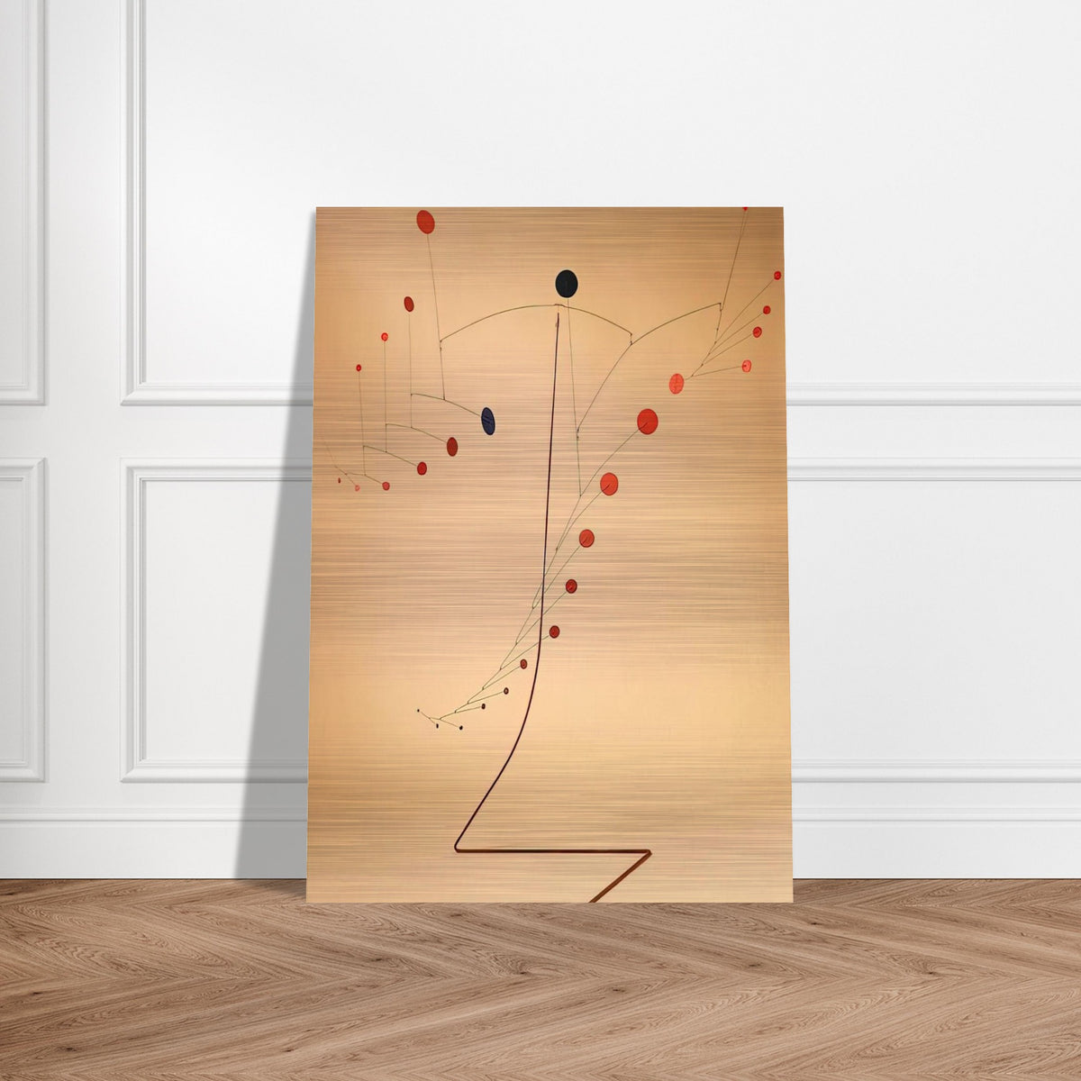 RED CASCADE 1954 - Alexander Calder Brushed Aluminum Print - 70x100 cm / 28x40 inches | Alexander Calder Aluminum Print | Alexander Calder Prints