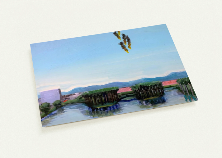 Echo Park Falling Angels - 1974 By Carlos Almaraz Pack of 10 Post Cards | Carlos Almaraz Post Cards | A6 (10.5 x 14.8 cm) - 4.1 x 5.8 inches