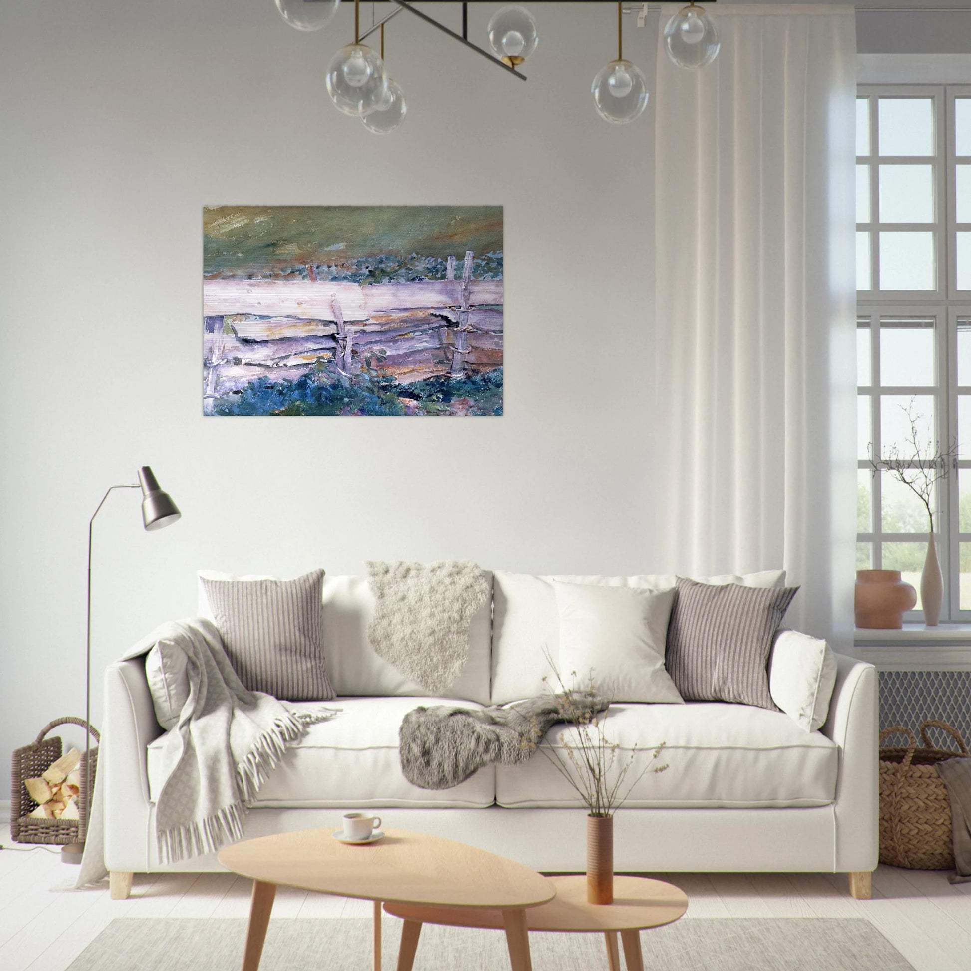 The Fence - John Singer Sargent Brushed Aluminum Print - 70x100 cm / 28x40 inches | John Singer Sargent Aluminum Print | John Singer Sargent Prints