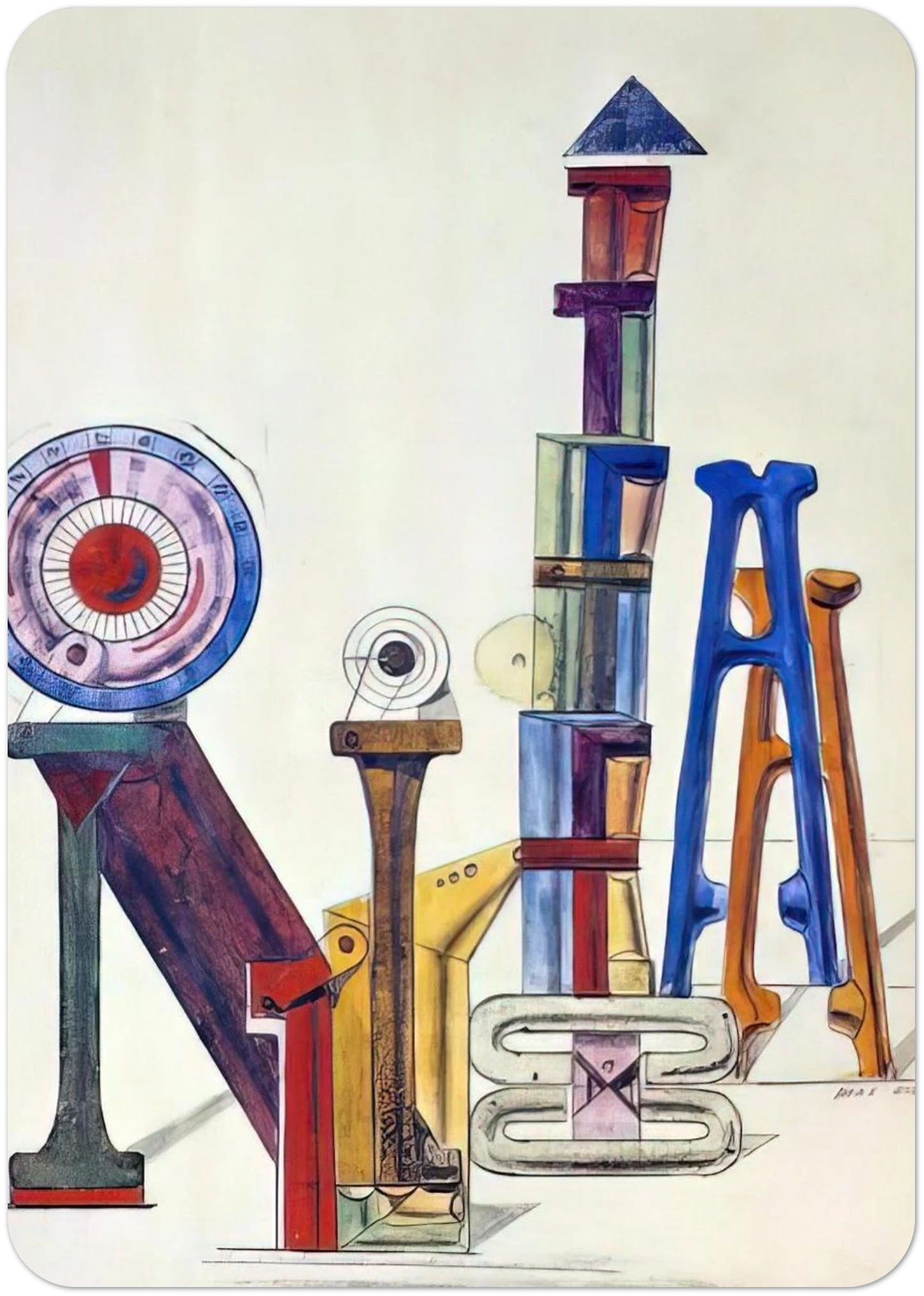 La Grande Roue Orthochromatique… By Max Ernst Pack of 10 Post Cards | Max Ernst Post Cards | A6 (10.5 x 14.8 cm) - 4.1 x 5.8 inches