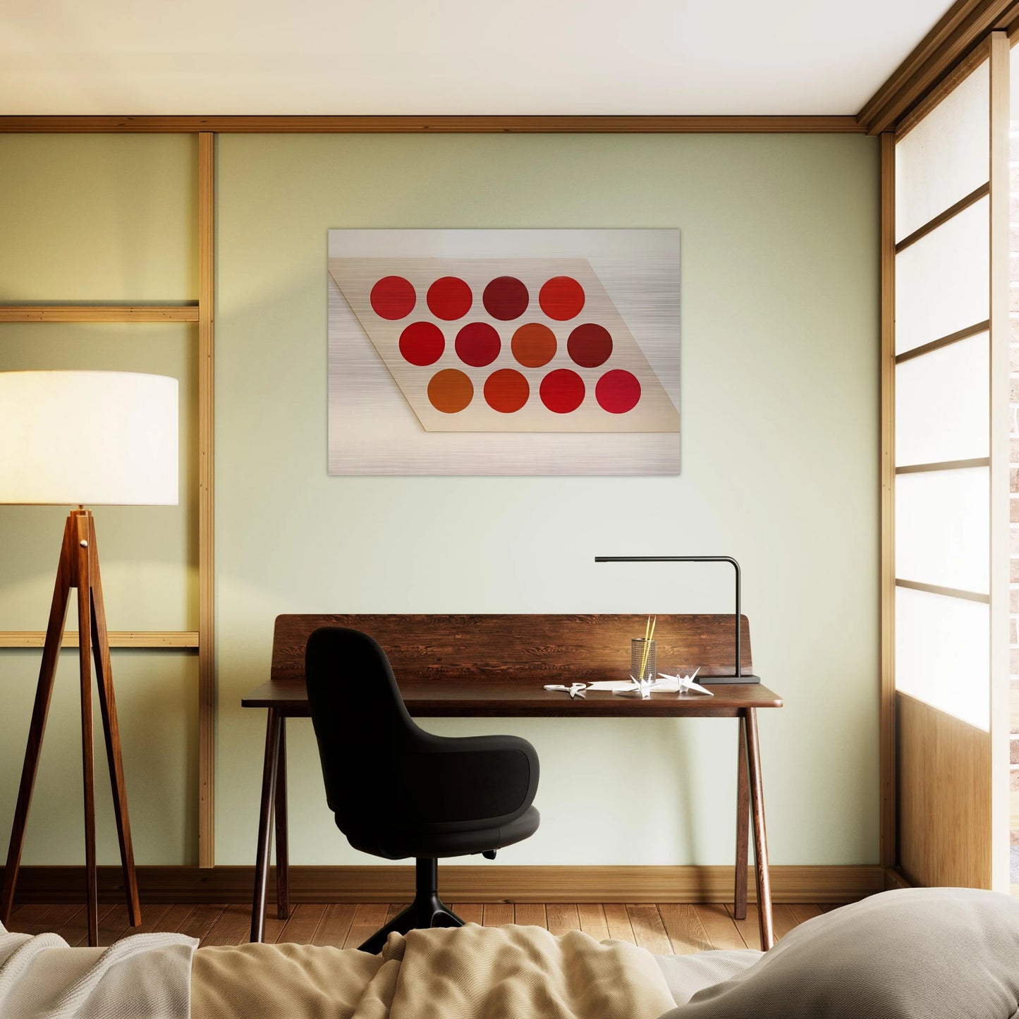 Red Twelve - 1965 - Thomas Downing Brushed Aluminum Print - 70x100 cm / 28x40 inches | Thomas Downing Aluminum Print | Thomas Downing Prints