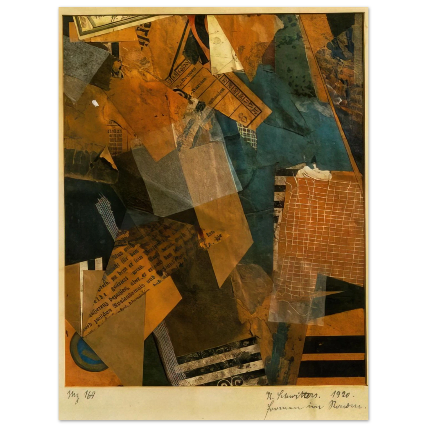 Kurt Schwitters - FORMS IN SPACE 1920  75x100 cm / 30x40inches Fine Art Poster