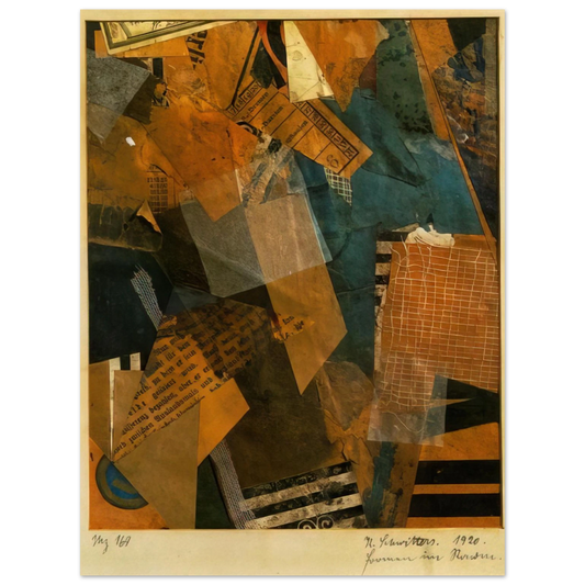 Kurt Schwitters - FORMS IN SPACE 1920  75x100 cm / 30x40inches Fine Art Poster