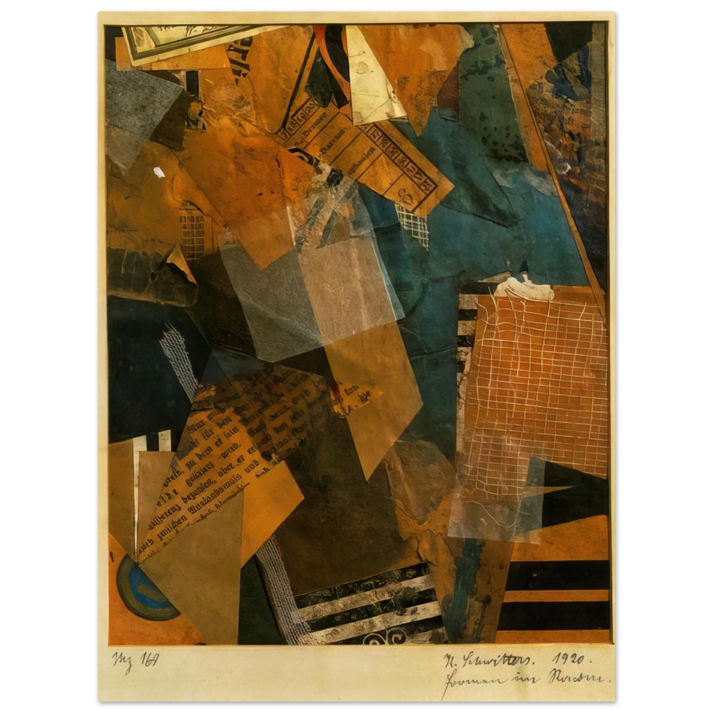 Kurt Schwitters - FORMS IN SPACE 1920  75x100 cm / 30x40inches Fine Art Poster