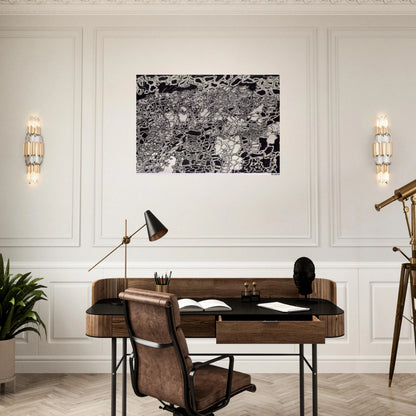 BRIGHT METEOR - Jean Dubuffet Brushed Aluminum Print - 70x100 cm / 28x40 inches | Jean Dubuffet Aluminum Print | Jean Dubuffet Prints