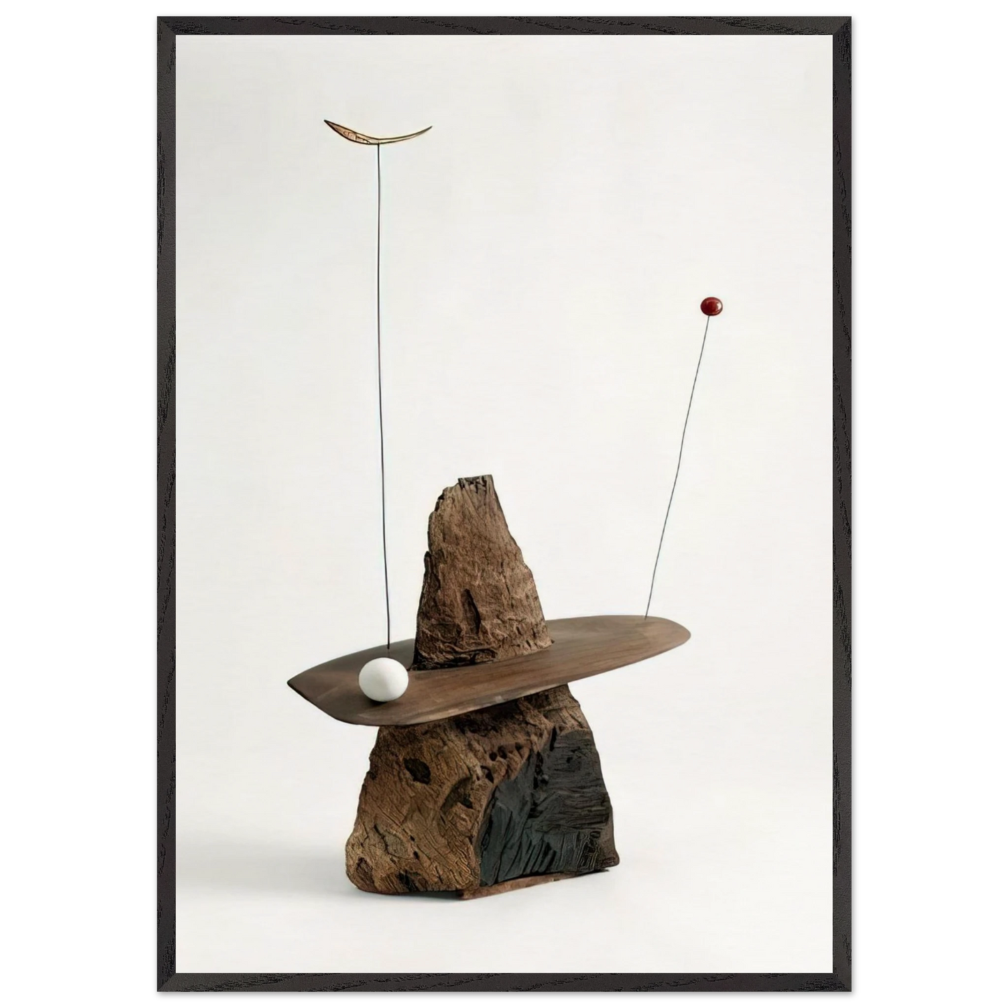 GIBRALTAR 1936 - Alexander Calder 70x100 cm / 28x40 inches Framed Art Print – Black Wooden Frame