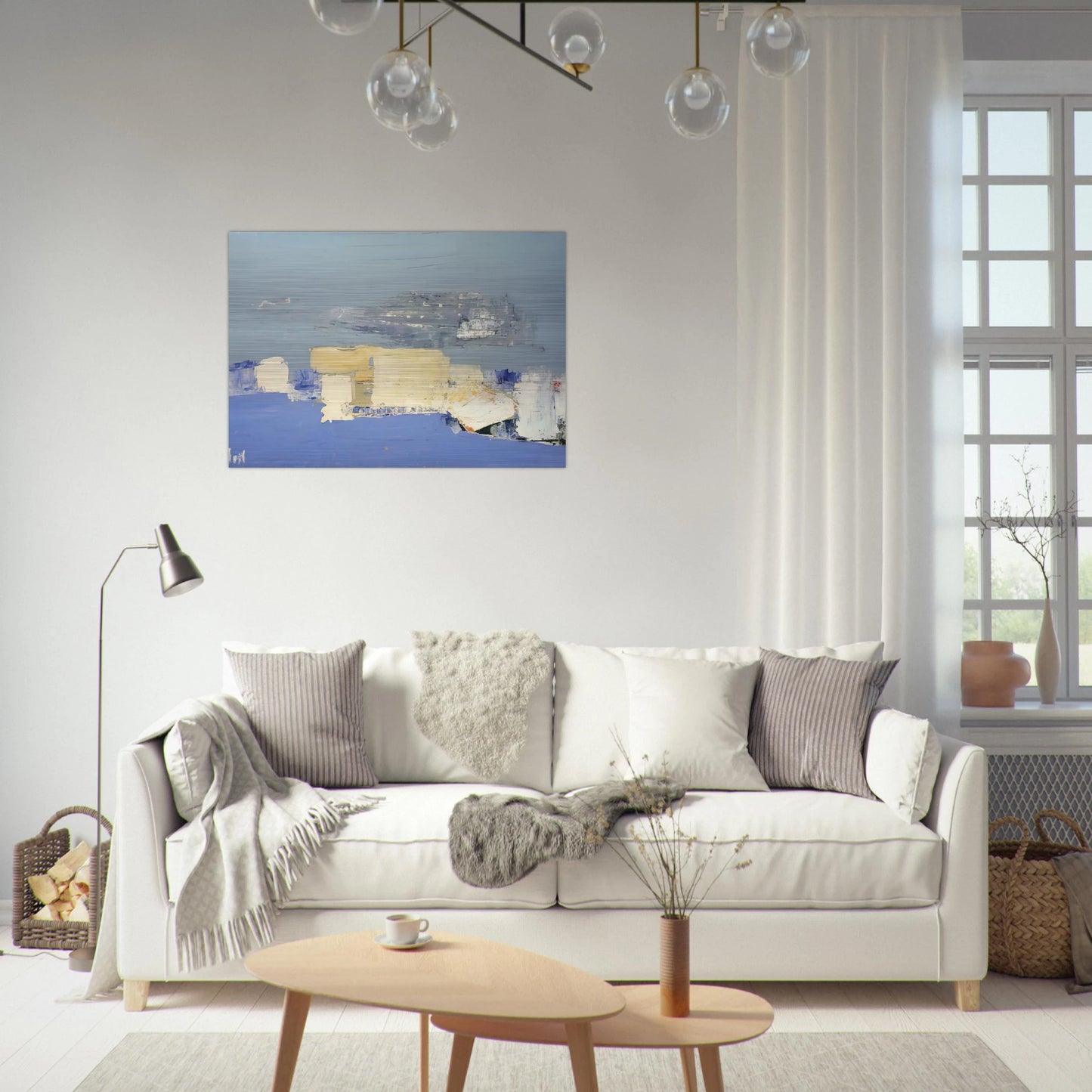 Paysage méditerranéen - Art Informel - Nicolas de Stael Brushed Aluminum Print - 70x100 cm / 28x40 inches | Nicolas de Stael Aluminum Print | Nicolas de Stael Prints