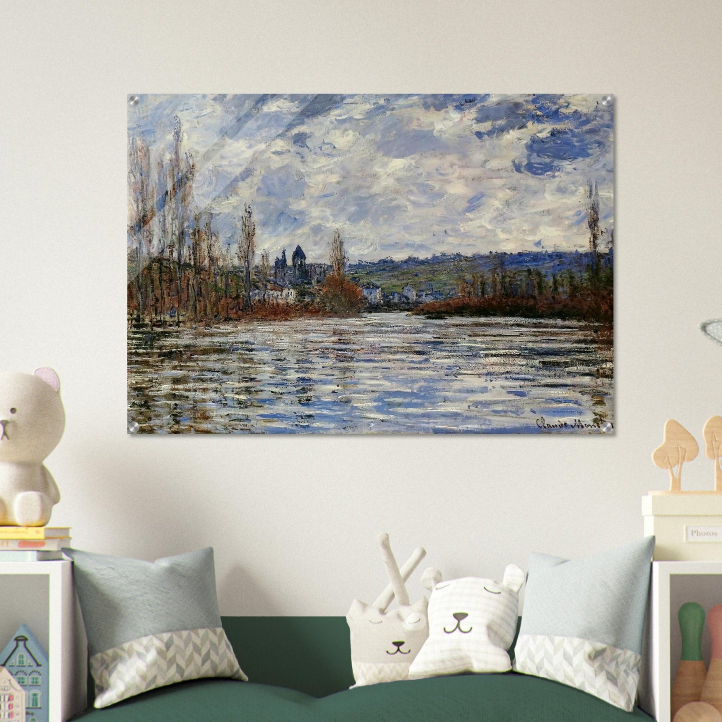 Flood of the Seine at Vetheuil - claude monet Acrylic Print - 70x100 cm / 28x40″ inches | claude monet Wall Art | claude monet Prints