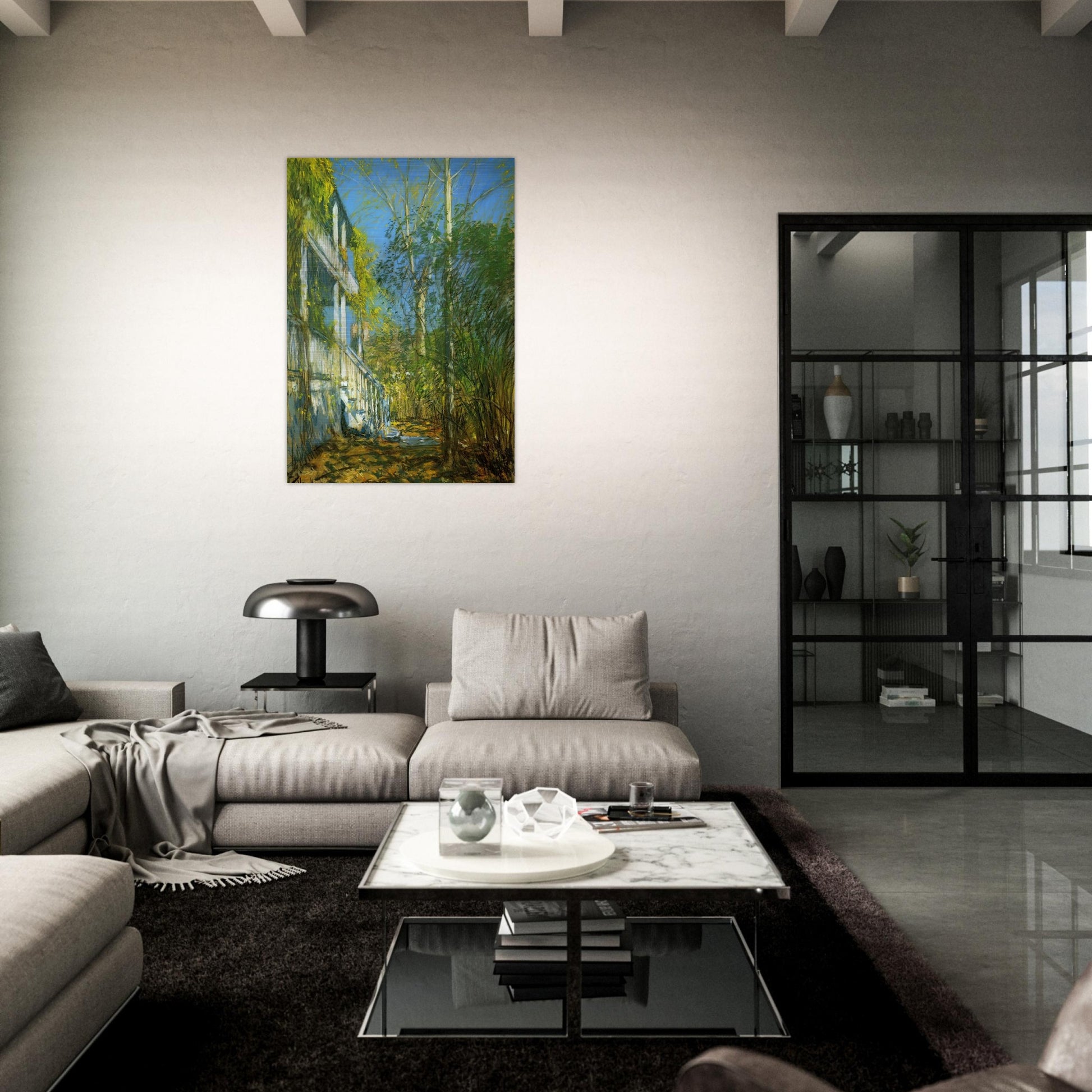 Summer at Cos Cob - Childe Hassam Brushed Aluminum Print - 70x100 cm / 28x40 inches | Childe Hassam Aluminum Print | Childe Hassam Prints