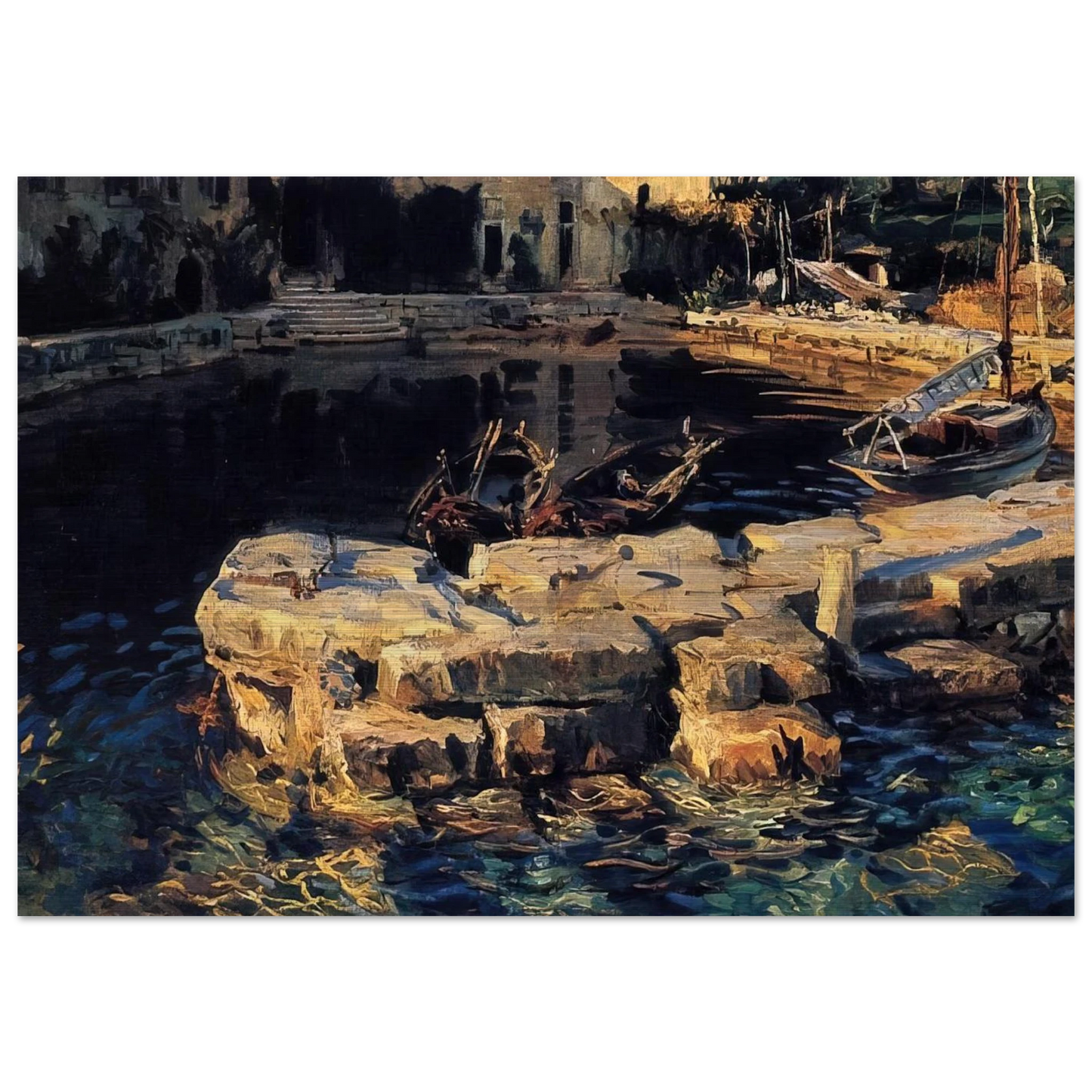 San Vigilio, Lake Garda - John Singer Sargent Brushed Aluminum Print - 70x100 cm / 28x40 inches | John Singer Sargent Aluminum Print | John Singer Sargent Prints