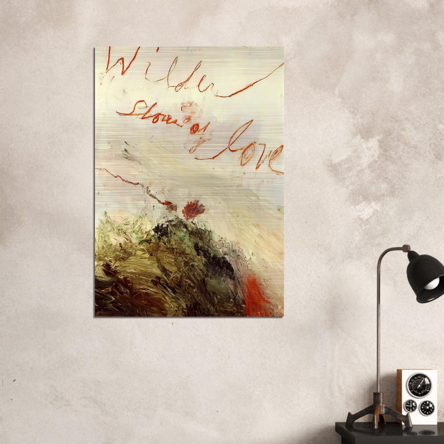 Wilder Shores of Love - Cy Twombly Brushed Aluminum Print - 70x100 cm / 28x40 inches | Cy Twombly Aluminum Print | Cy Twombly Prints