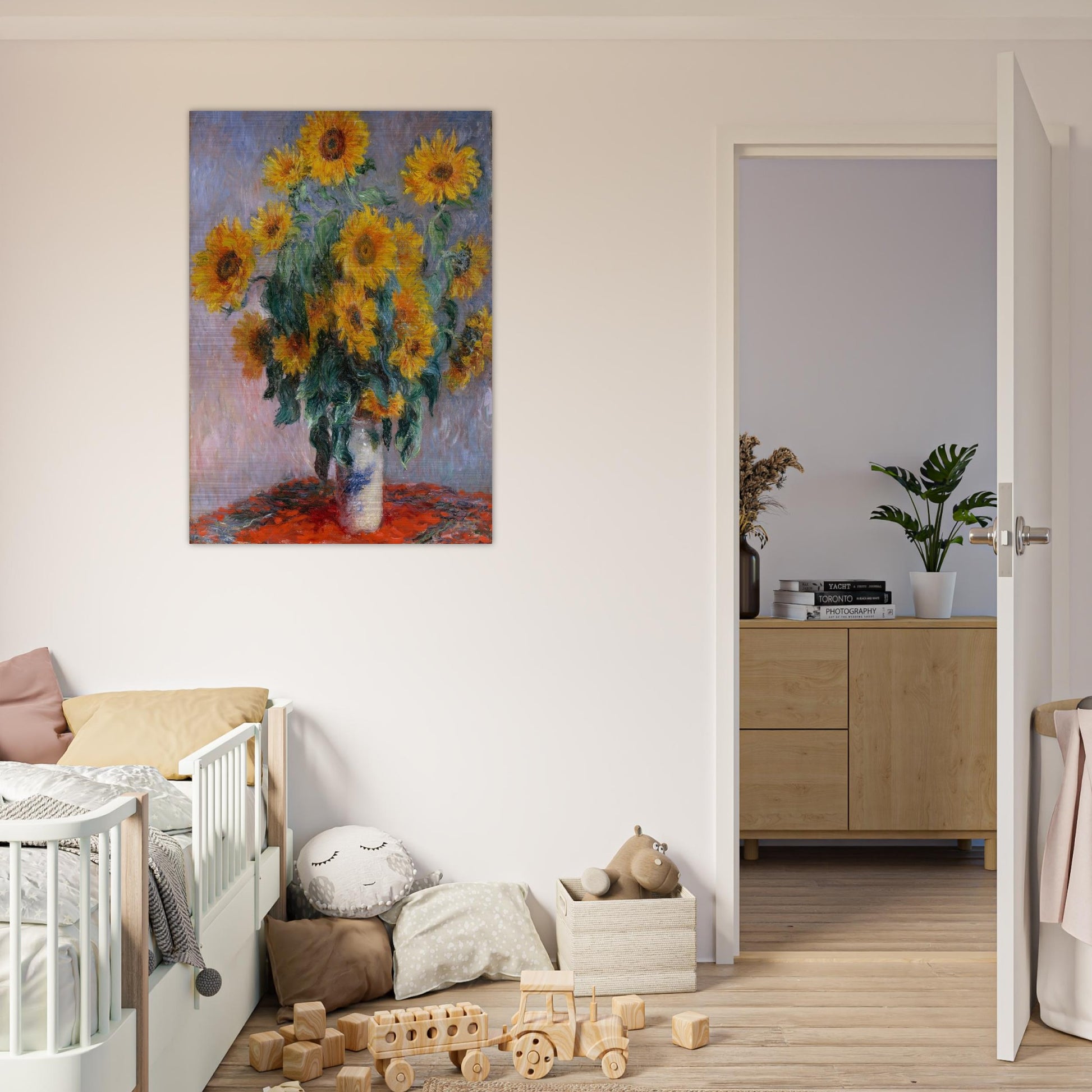 Bouquet of Sunflowers - claude monet Brushed Aluminum Print - 70x100 cm / 28x40 inches | claude monet Aluminum Print | claude monet Prints