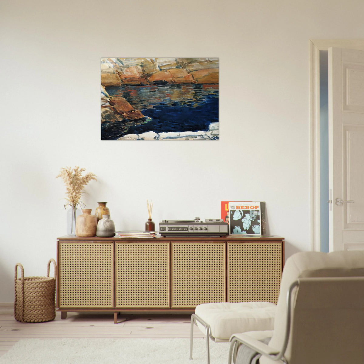 Looking into Beryl Pool - Childe Hassam Brushed Aluminum Print - 70x100 cm / 28x40 inches | Childe Hassam Aluminum Print | Childe Hassam Prints