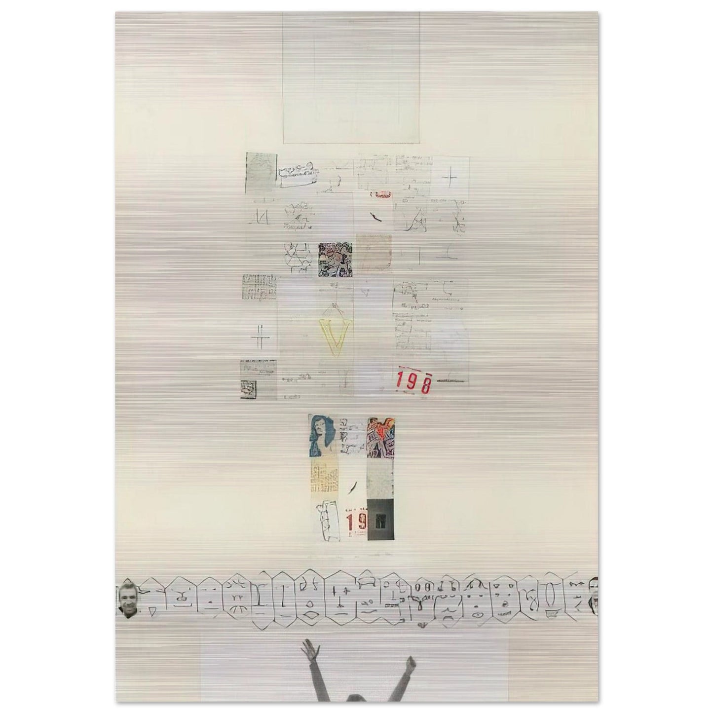 UNTITLED 1980 - Alighiero Boetti Brushed Aluminum Print - 70x100 cm / 28x40 inches | Alighiero Boetti Aluminum Print | Alighiero Boetti Prints