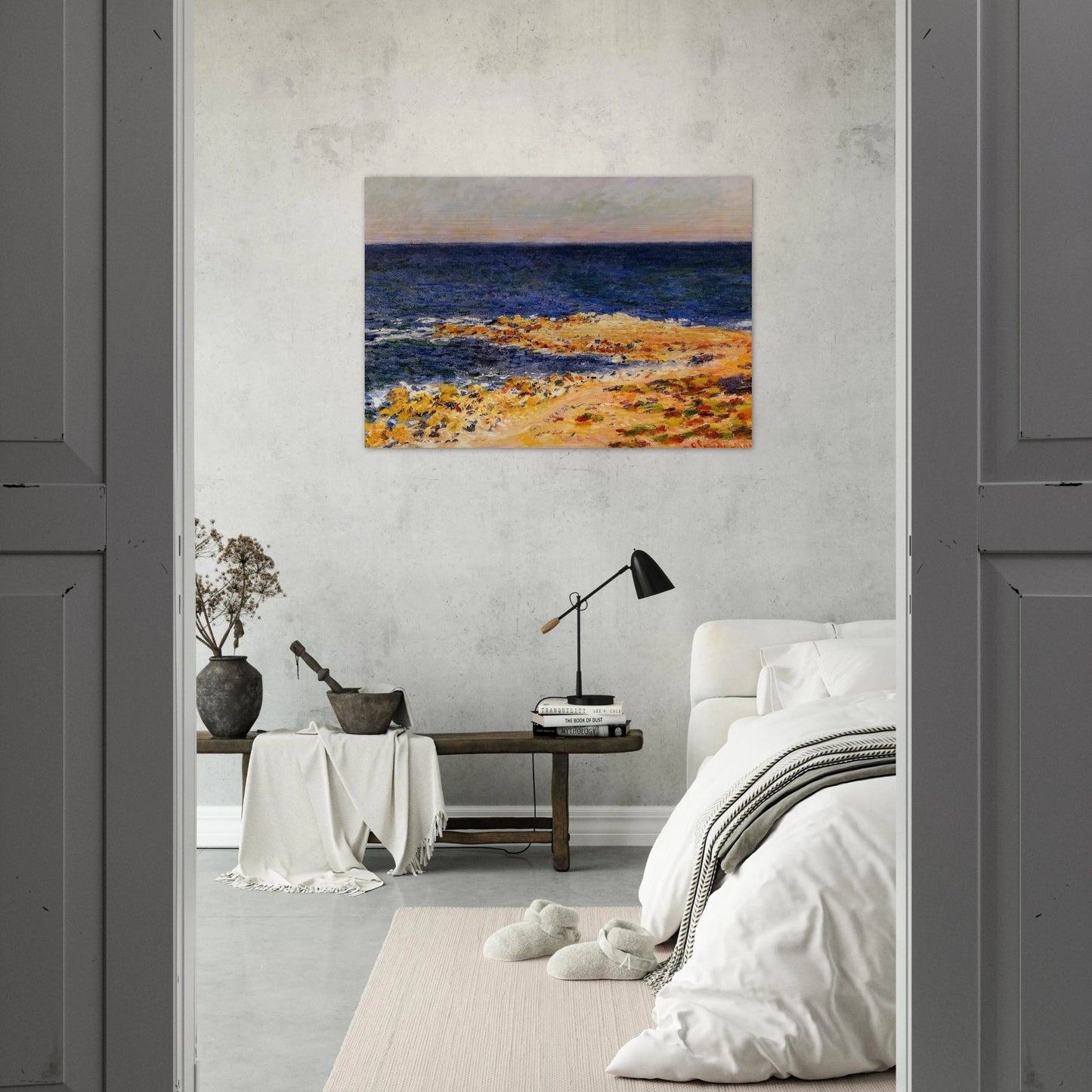 The Big Blue at Antibes - claude monet Brushed Aluminum Print - 70x100 cm / 28x40 inches | claude monet Aluminum Print | claude monet Prints