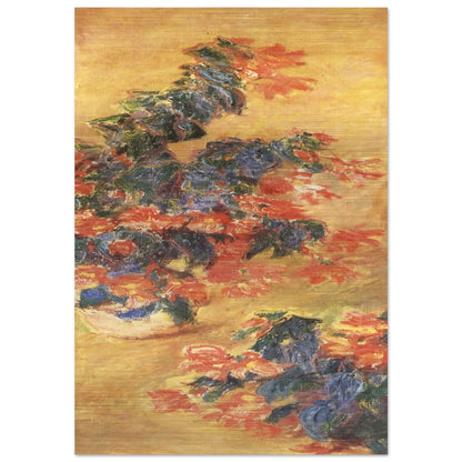 Red azaleas in a Pot - claude monet Brushed Aluminum Print - 70x100 cm / 28x40 inches | claude monet Aluminum Print | claude monet Prints