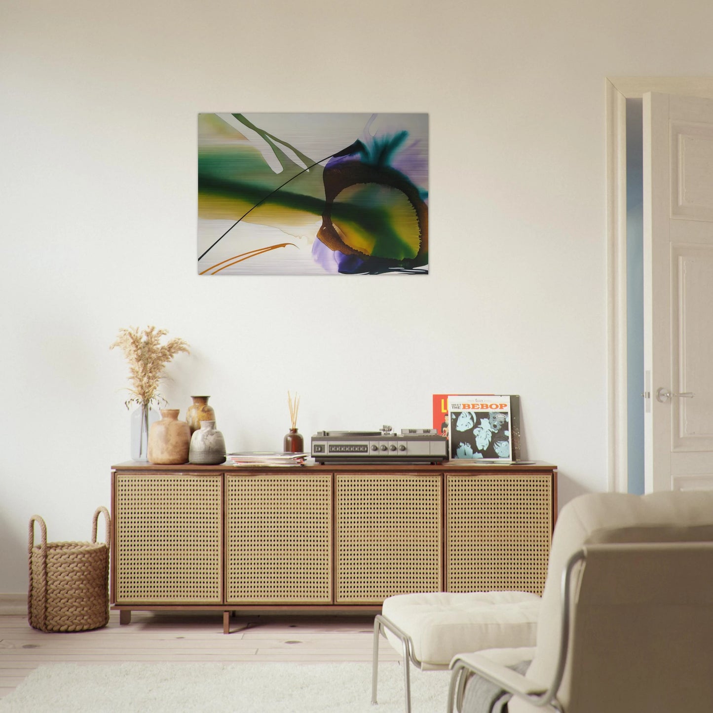 Phenomena Amber Sight - 1968 - Paul Jenkins Brushed Aluminum Print - 70x100 cm / 28x40 inches | Paul Jenkins Aluminum Print | Paul Jenkins Prints