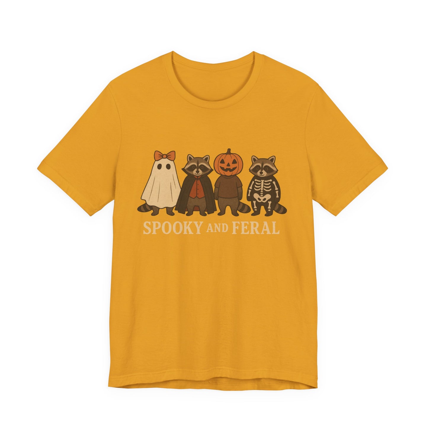 Camiseta de mapache espeluznante, divertida camiseta gráfica de Halloween, bonita camiseta vintage de otoño, moderna camiseta de Halloween para mujer, camiseta de mapache salvaje