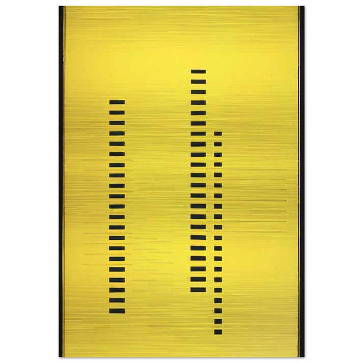 SKYSCRAPERS ON TRANSPARENT YELLOW 1929 - Josef Albers Brushed Aluminum Print - 70x100 cm / 28x40 inches | Josef Albers Aluminum Print | Josef Albers Prints