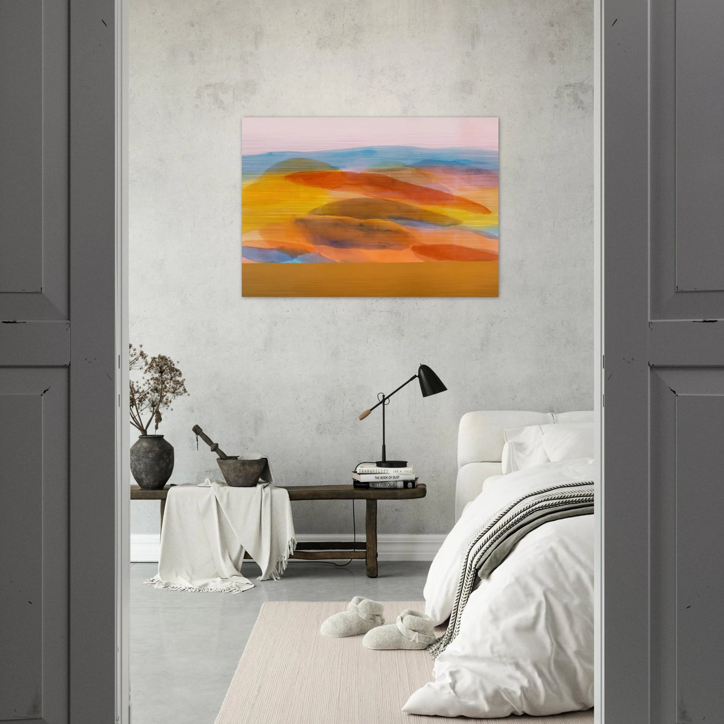 Golden Harvest - 1981 - Ronnie Landfield Brushed Aluminum Print - 70x100 cm / 28x40 inches | Ronnie Landfield Aluminum Print | Ronnie Landfield Prints