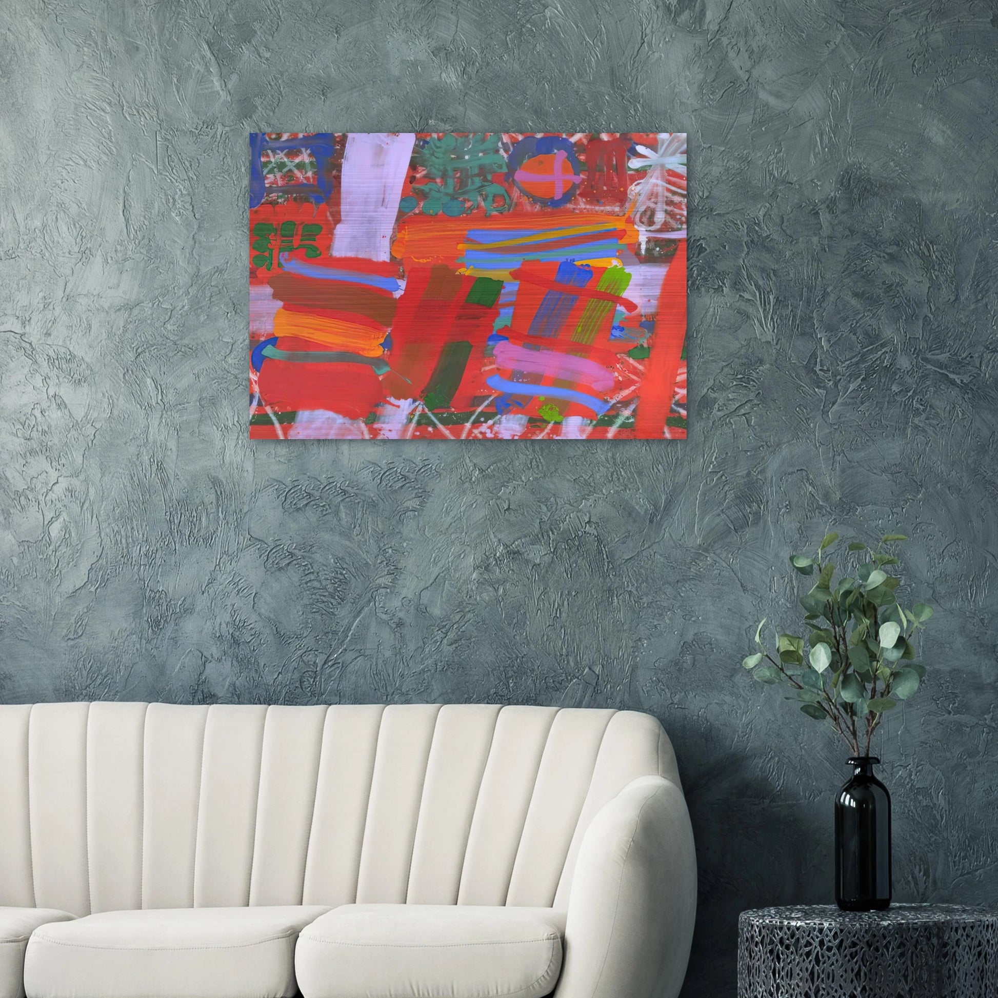 St. Germain - 1995 - Albert Irvin Brushed Aluminum Print - 70x100 cm / 28x40 inches | Albert Irvin Aluminum Print | Albert Irvin Prints