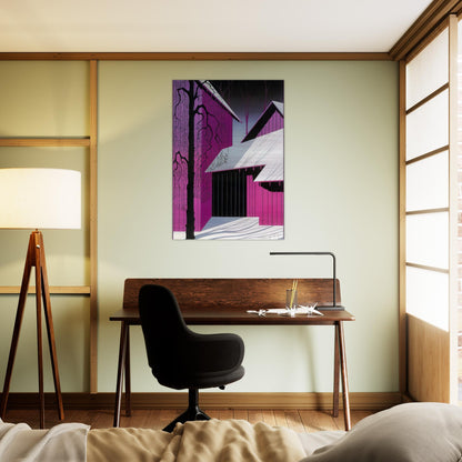 Amethyst - Eyvind Earle Brushed Aluminum Print - 70x100 cm / 28x40 inches | Eyvind Earle Aluminum Print | Eyvind Earle Prints