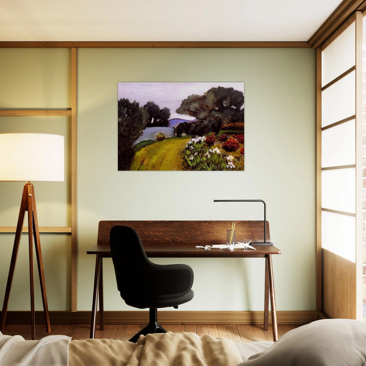 IN THE NICE COUNTRYSIDE GARDEN OF IRISES 1919 - Henri Matisse Brushed Aluminum Print - 70x100 cm / 28x40 inches | Henri Matisse Aluminum Print | Henri Matisse Prints