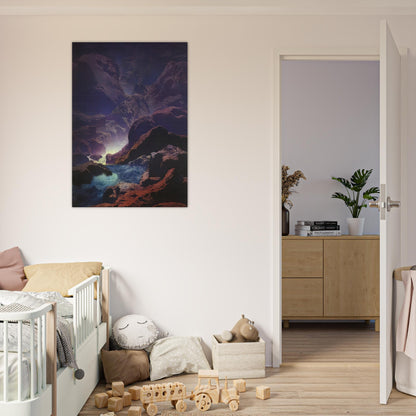 Moonlight - Maxfield Parrish Brushed Aluminum Print - 70x100 cm / 28x40 inches | Maxfield Parrish Aluminum Print | Maxfield Parrish Prints