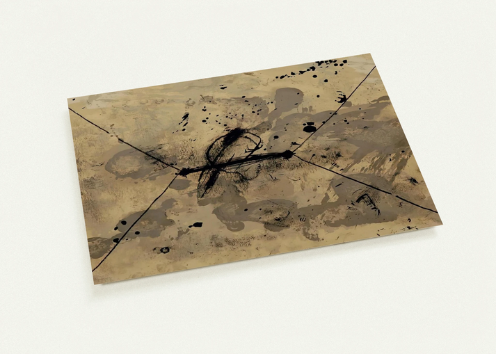 L ENVELOPPE 1968 By Antoni Tapies Pack of 10 Post Cards | Antoni Tapies Post Cards | A6 (10.5 x 14.8 cm) - 4.1 x 5.8 inches