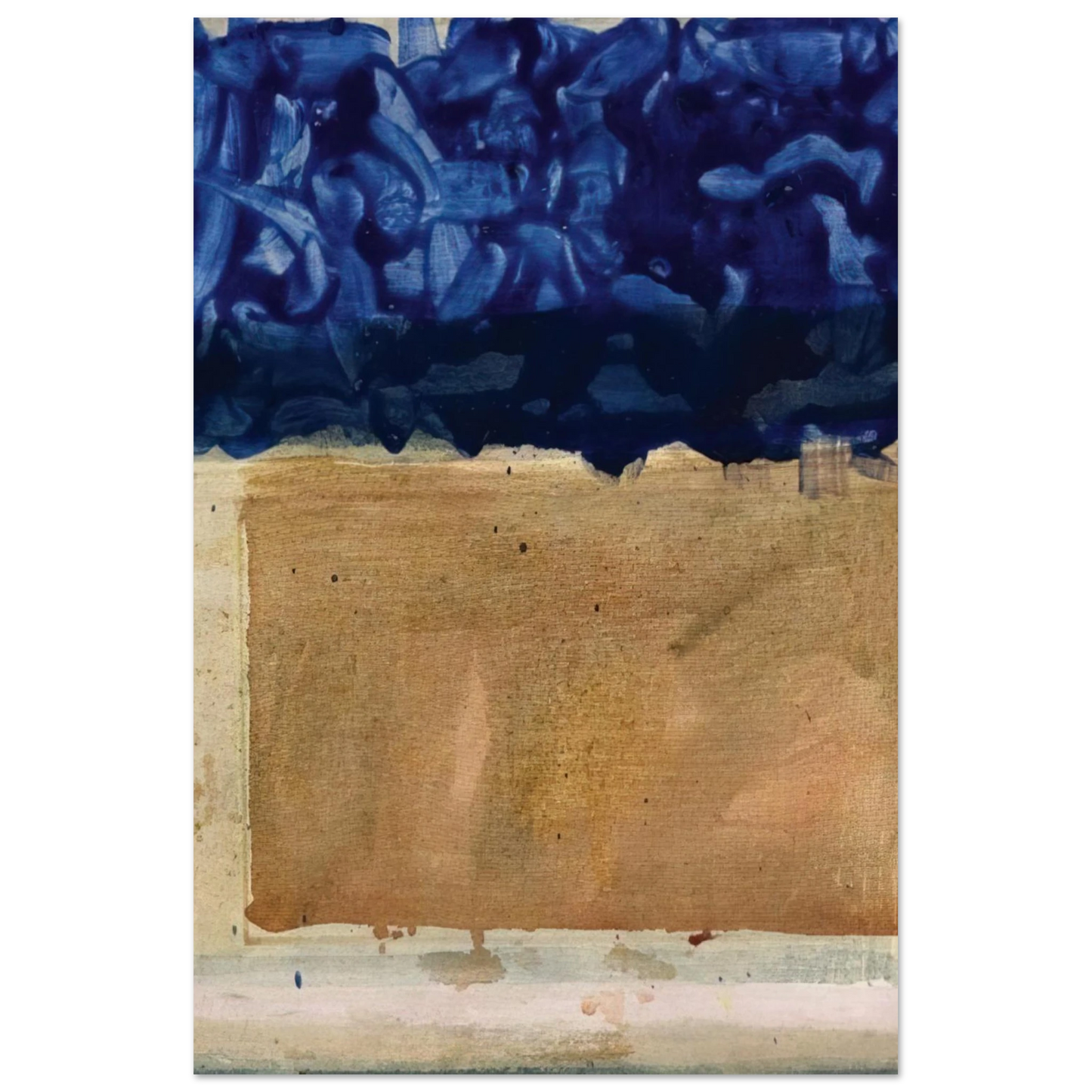 Helen Frankenthaler - Shoreline - 1952 Wall art - 70x70 cm / 28x28 inches - Premium Wooden Framed Poster With Fine Art Paper-canvas - Black frame