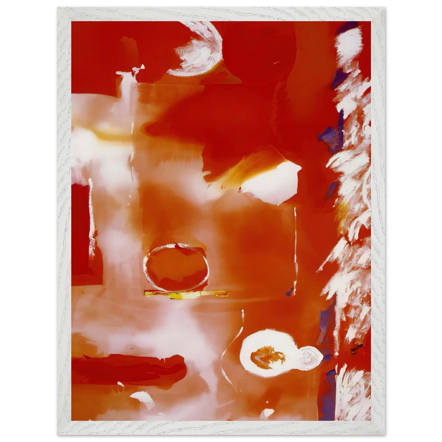 Helen Frankenthaler - Seeing the Moon on a Hot Summer Day - 1987 Wall art - 70x100 cm / 28x40 Inches - Premium Wooden Framed Poster With Fine Art Paper - Black frame