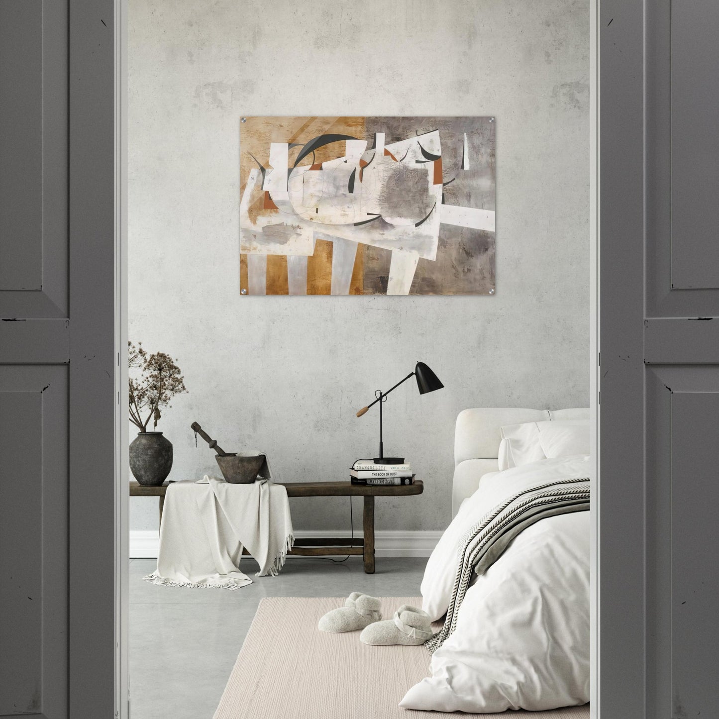 August 1956 Val d'Orcia - 1956 - Ben Nicholson Acrylic Print - 70x100 cm / 28x40″ inches | Ben Nicholson Wall Art | Ben Nicholson Prints