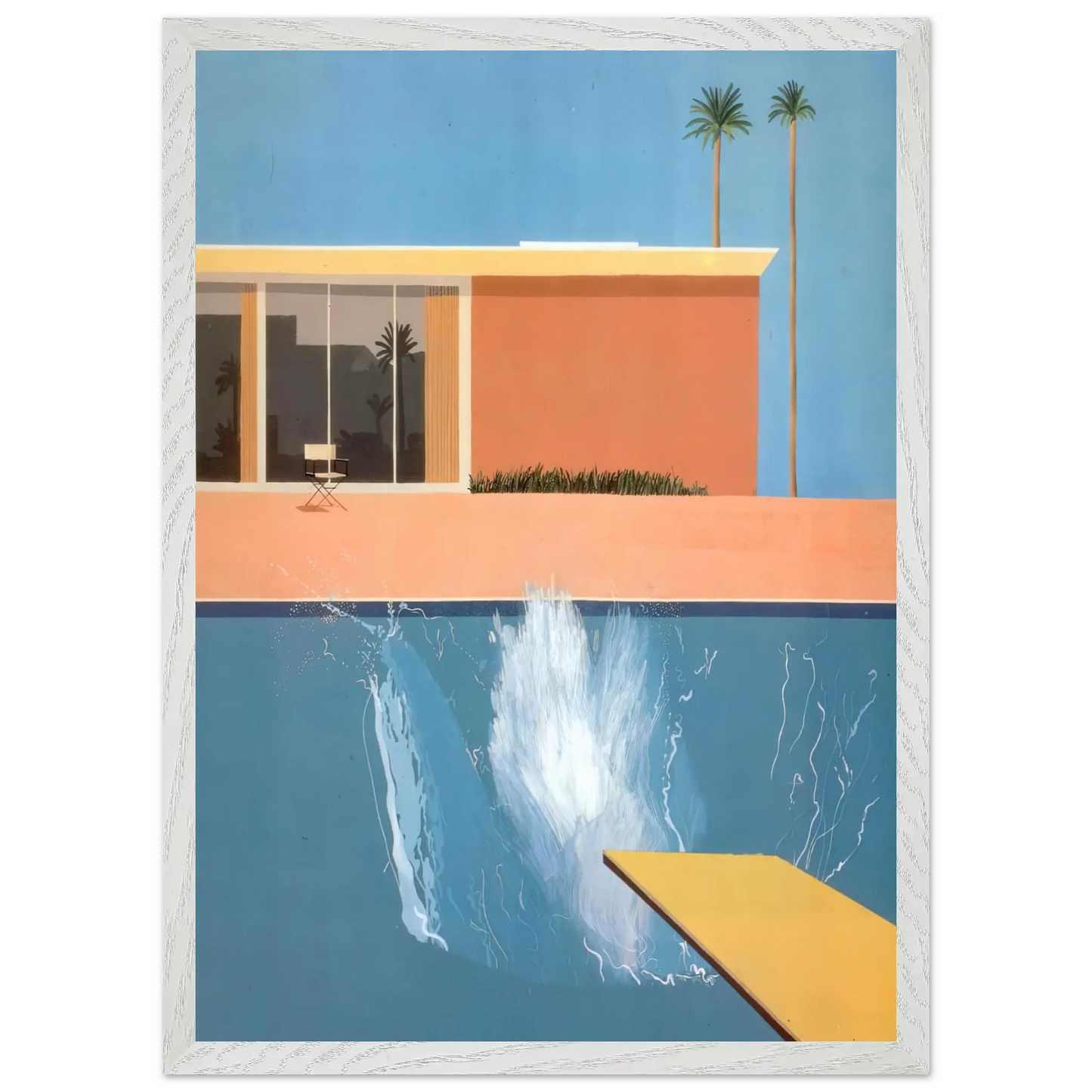 David Hockney - David Hockney Wall art - A1 (59.4 x 84.1  cm) - Premium Wooden Framed Poster With Fine Art Paper - Black frame