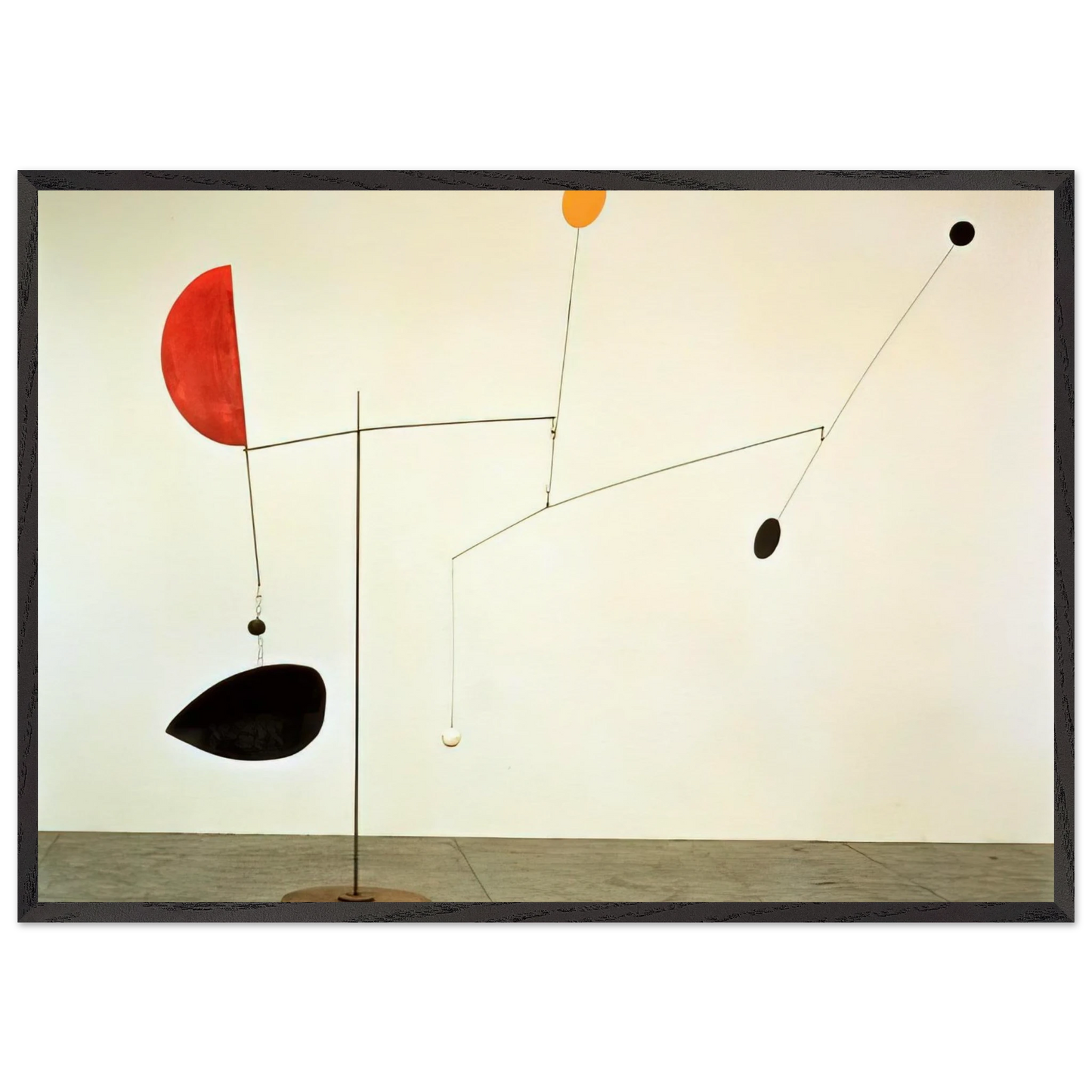 STEEL FISH 1934 - Alexander Calder 70x100 cm / 28x40 inches Framed Art Print – Black Wooden Frame