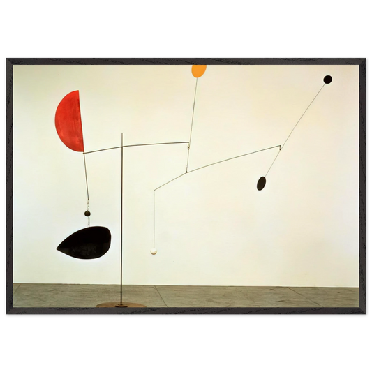 STEEL FISH 1934 - Alexander Calder 70x100 cm / 28x40 inches Framed Art Print – Black Wooden Frame