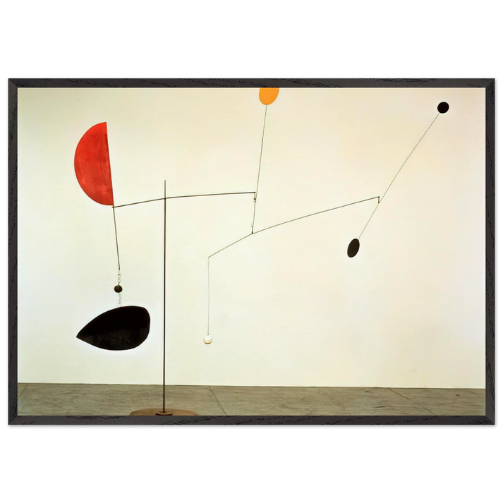STEEL FISH 1934 - Alexander Calder 70x100 cm / 28x40 inches Framed Art Print – Black Wooden Frame