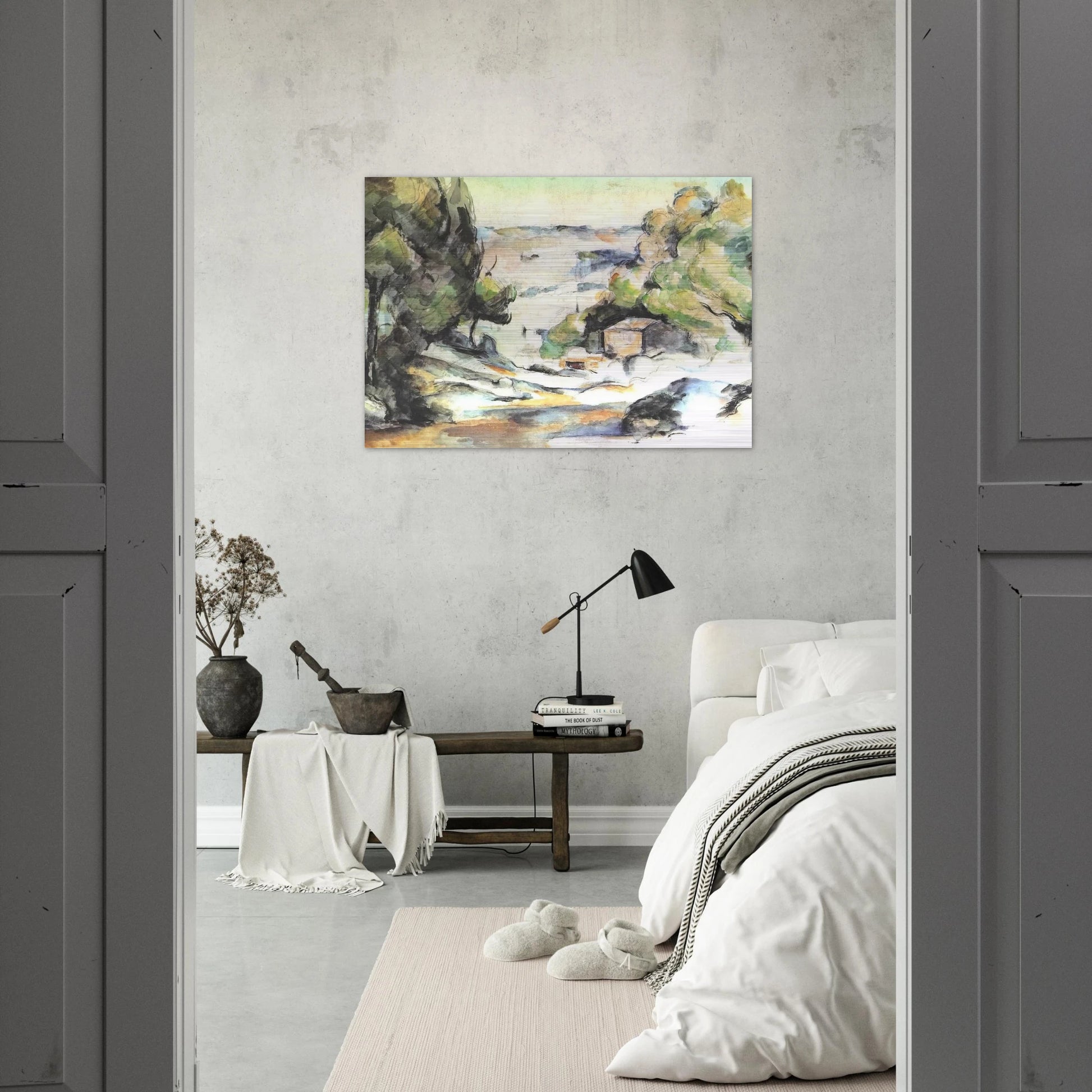 Landscape in the Provence - Paul Cézanne Brushed Aluminum Print - 70x100 cm / 28x40 inches | Paul Cézanne Aluminum Print | Paul Cézanne Prints