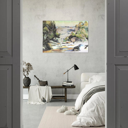 Landscape in the Provence - Paul Cézanne Brushed Aluminum Print - 70x100 cm / 28x40 inches | Paul Cézanne Aluminum Print | Paul Cézanne Prints