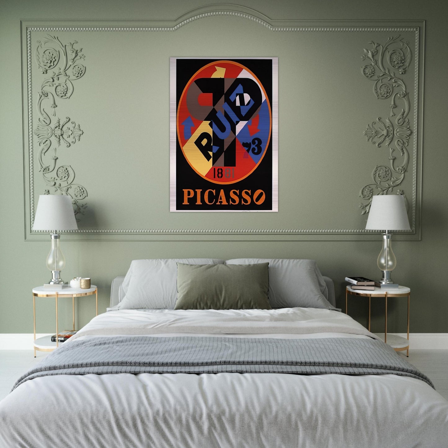 Picasso, The American Dream - Robert Indiana Brushed Aluminum Print - 70x100 cm / 28x40 inches | Robert Indiana Aluminum Print | Robert Indiana Prints