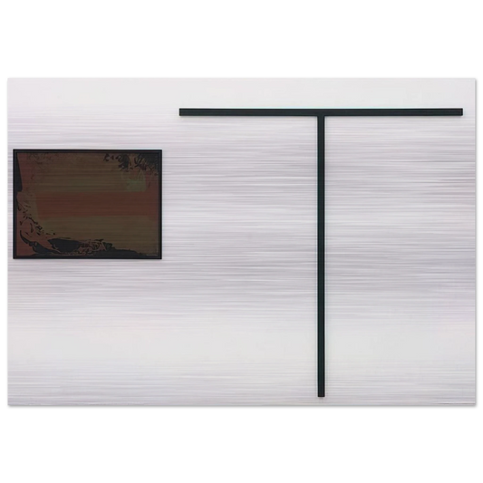 UNTITLED T FORMIGES OBJEKT MIT GOUACHE 1972 - BLINKY PALERMO Brushed Aluminum Print - 70x100 cm / 28x40 inches | BLINKY PALERMO Aluminum Print | BLINKY PALERMO Prints