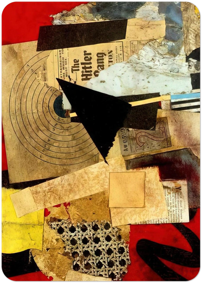 HITLER GANG 1944 By Kurt Schwitters Pack of 10 Post Cards | Kurt Schwitters Post Cards | A6 (10.5 x 14.8 cm) - 4.1 x 5.8 inches
