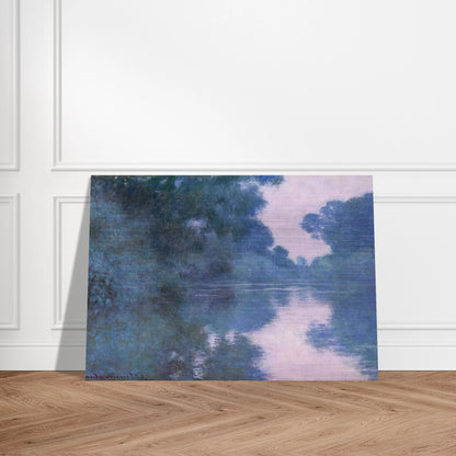Morning on the Seine near Giverny 02 - claude monet Brushed Aluminum Print - 70x100 cm / 28x40 inches | claude monet Aluminum Print | claude monet Prints