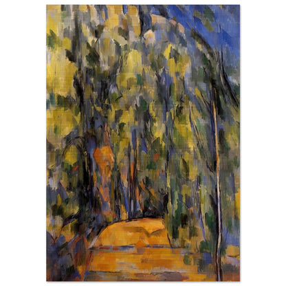 Bend in Forest Road - Paul Cézanne Brushed Aluminum Print - 70x100 cm / 28x40 inches | Paul Cézanne Aluminum Print | Paul Cézanne Prints