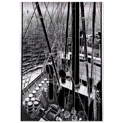 FREIGHTER SEPTEMBER 1936 1936 - MC Escher Brushed Aluminum Print - 70x100 cm / 28x40 inches | MC Escher Aluminum Print | MC Escher Prints | Maurits Cornelis Escher Prints
