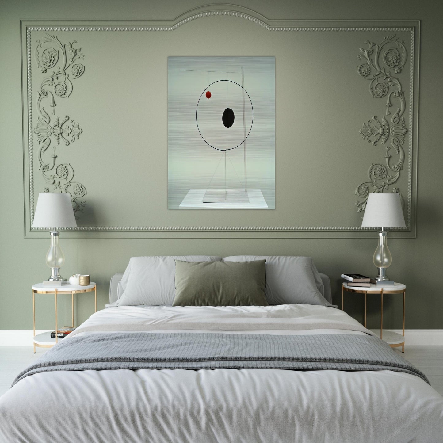 OBJECT WITH RED BALL 1931 - Alexander Calder Brushed Aluminum Print - 70x100 cm / 28x40 inches | Alexander Calder Aluminum Print | Alexander Calder Prints
