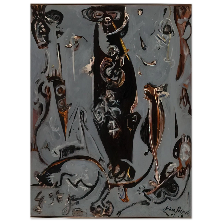 Jackson Pollock - TOTEM LESSON 2 1945  75x100 cm / 30x40inches Fine Art Poster