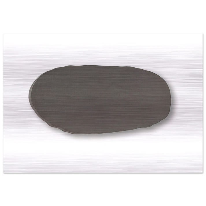 Graue Scheibe - 1970 - Blinky Palermo Brushed Aluminum Print - 70x100 cm / 28x40 inches | Blinky Palermo Aluminum Print | Blinky Palermo Prints