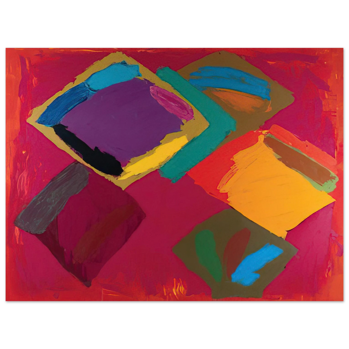 John Hoyland - Tiger Walk 3.4.81 - 1981  75x100 cm / 30x40inches Fine Art Poster