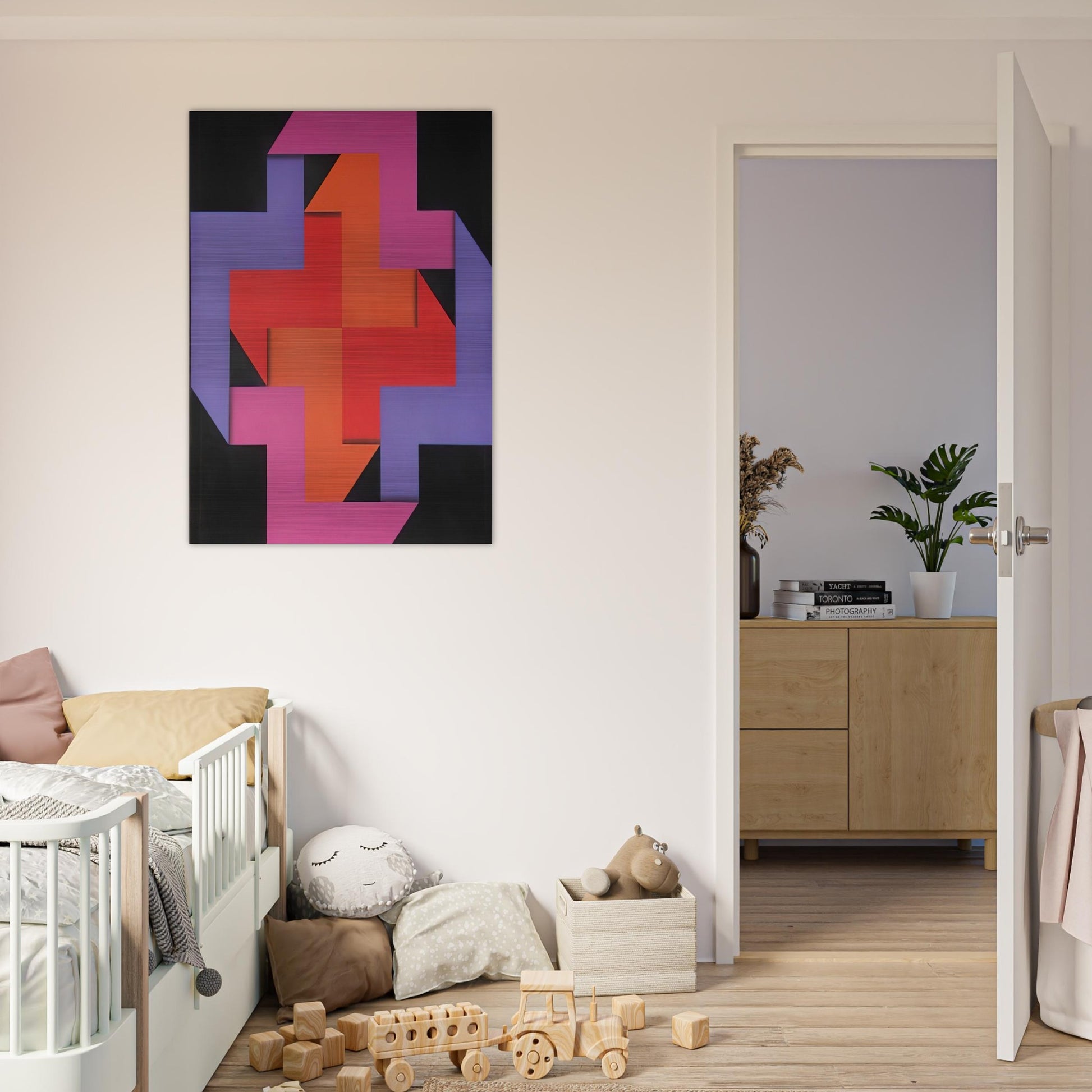 Tibacuy - 1969 - Omar Rayo Brushed Aluminum Print - 70x100 cm / 28x40 inches | Omar Rayo Aluminum Print | Omar Rayo Prints