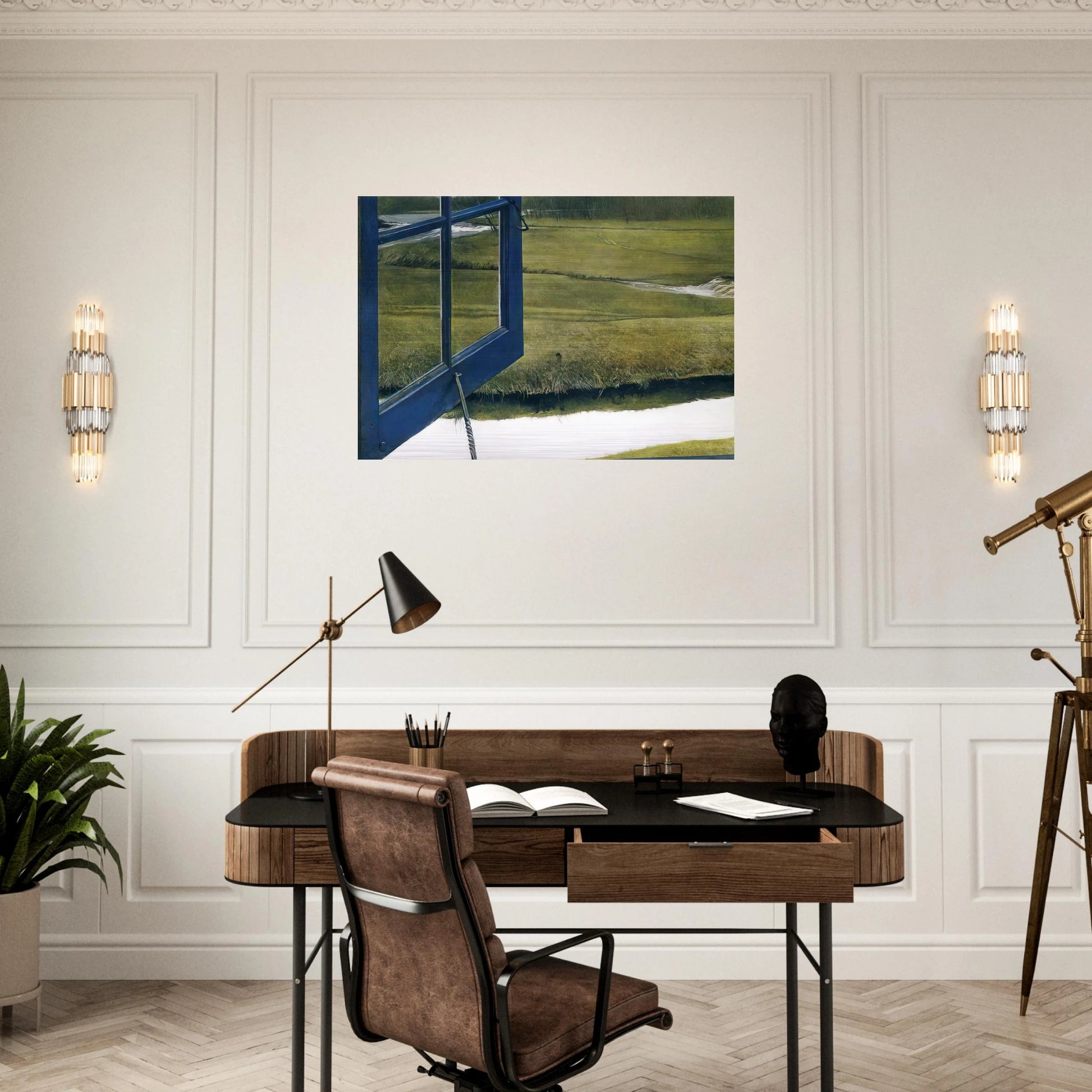 LOVE IN THE AFTERNOON - Andrew Wyeth Brushed Aluminum Print - 70x100 cm / 28x40 inches | Andrew Wyeth Aluminum Print | Andrew Wyeth Prints
